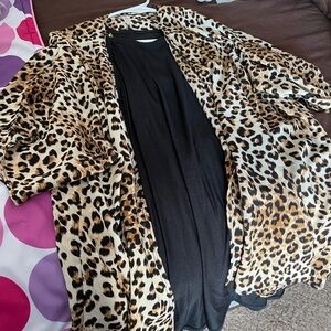 J. McLaughlin Animal Print Cardigan